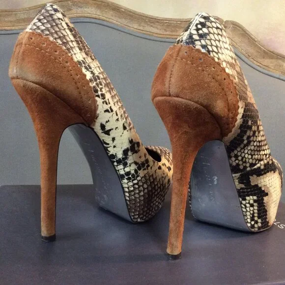 H By Halston faux snake and suede stiletto Abby pump - Picture 7 of 11